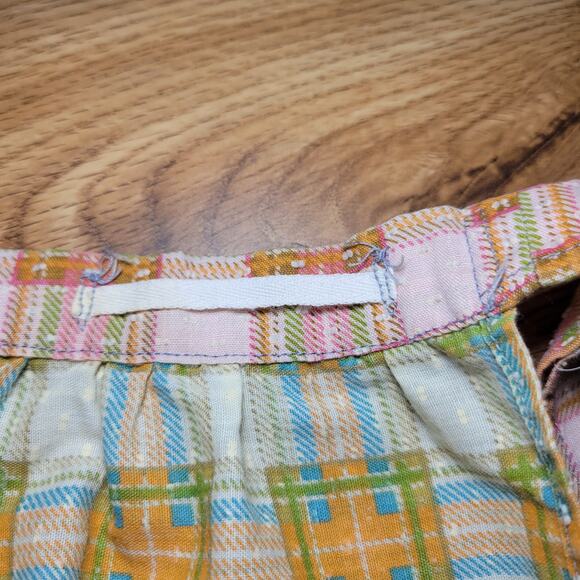 Vintage Colorblock Plaid Half Apron - Picture 4 of 5